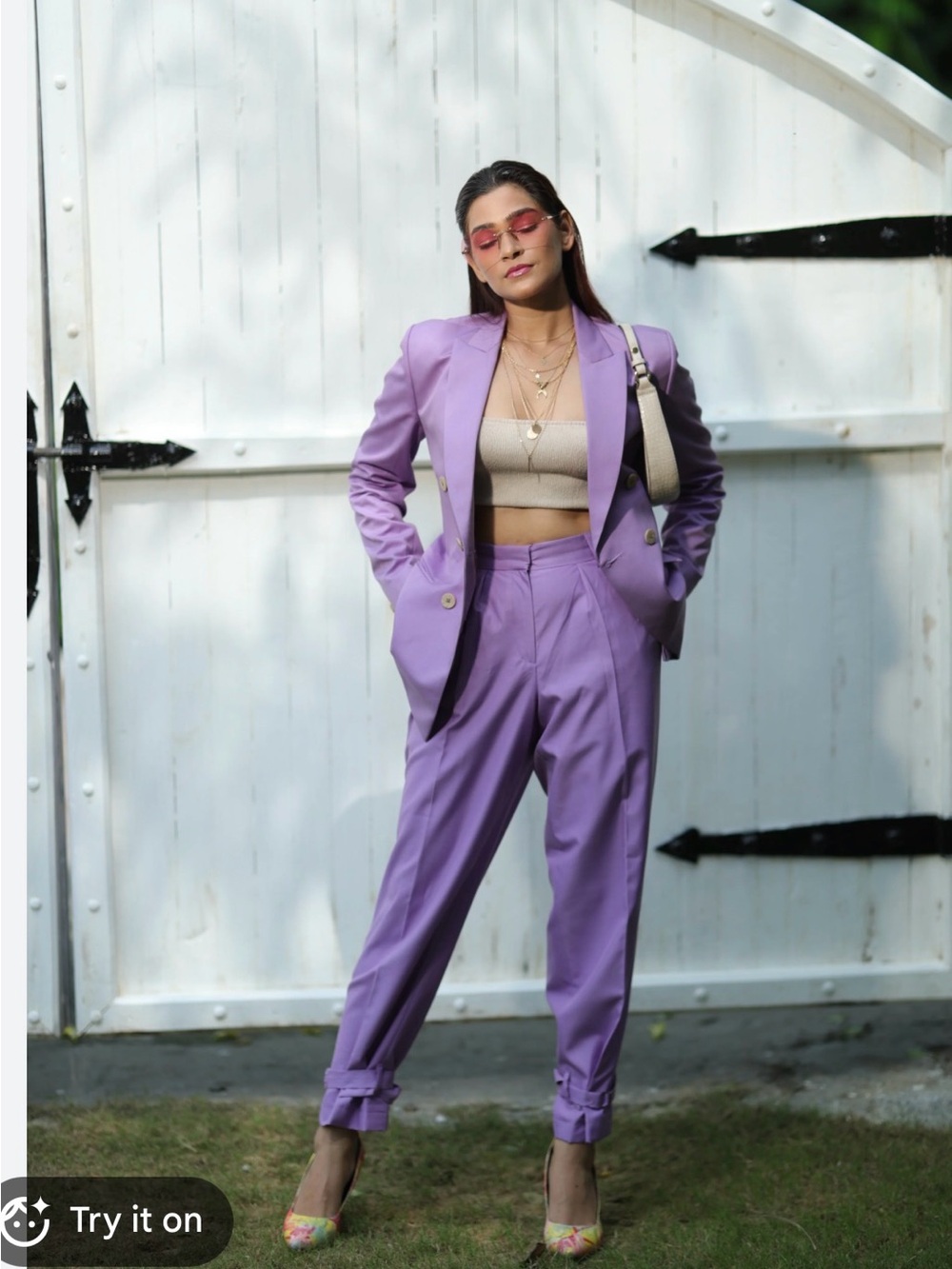 Vici Tailored Lavender High-Waist Suit